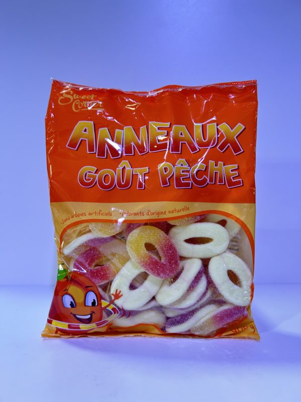 Bonbon anneaux goût de pêche