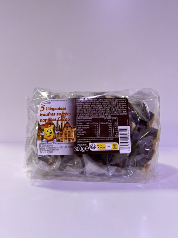 Gaufres liégeoises cacao 300gr