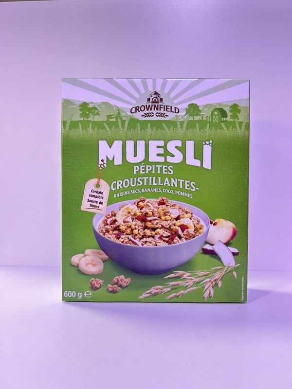 Céréale Muesli raisin-banane-coco-pomme