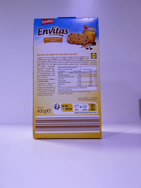Biscuit pépites choco miel 400gr – Image 2